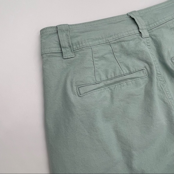 A New Day Mint Green High Waisted Culottes Cropped Wide Leg Pants Stetch Gaucho - Picture 6 of 12